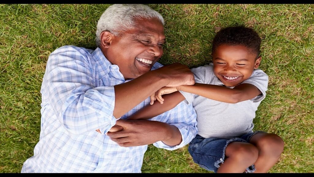 grandparents with their grandchildren