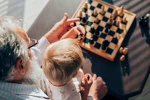 grandparents with their grandchildren