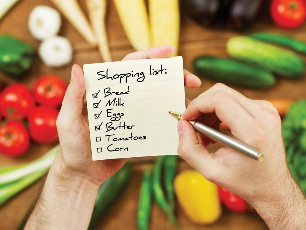 making shopping list