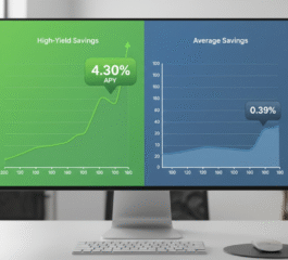 High-yield savings hit 4.30% APY while average stays at 0.39%