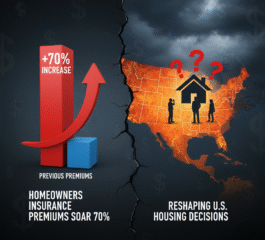 Homeowners insurance premiums soar 70%, reshaping U.S. housing decisions
