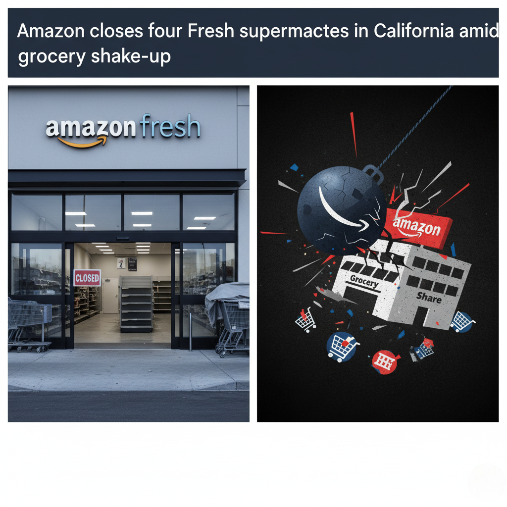 Amazon closes four Fresh supermarkets in California amid grocery shake-up