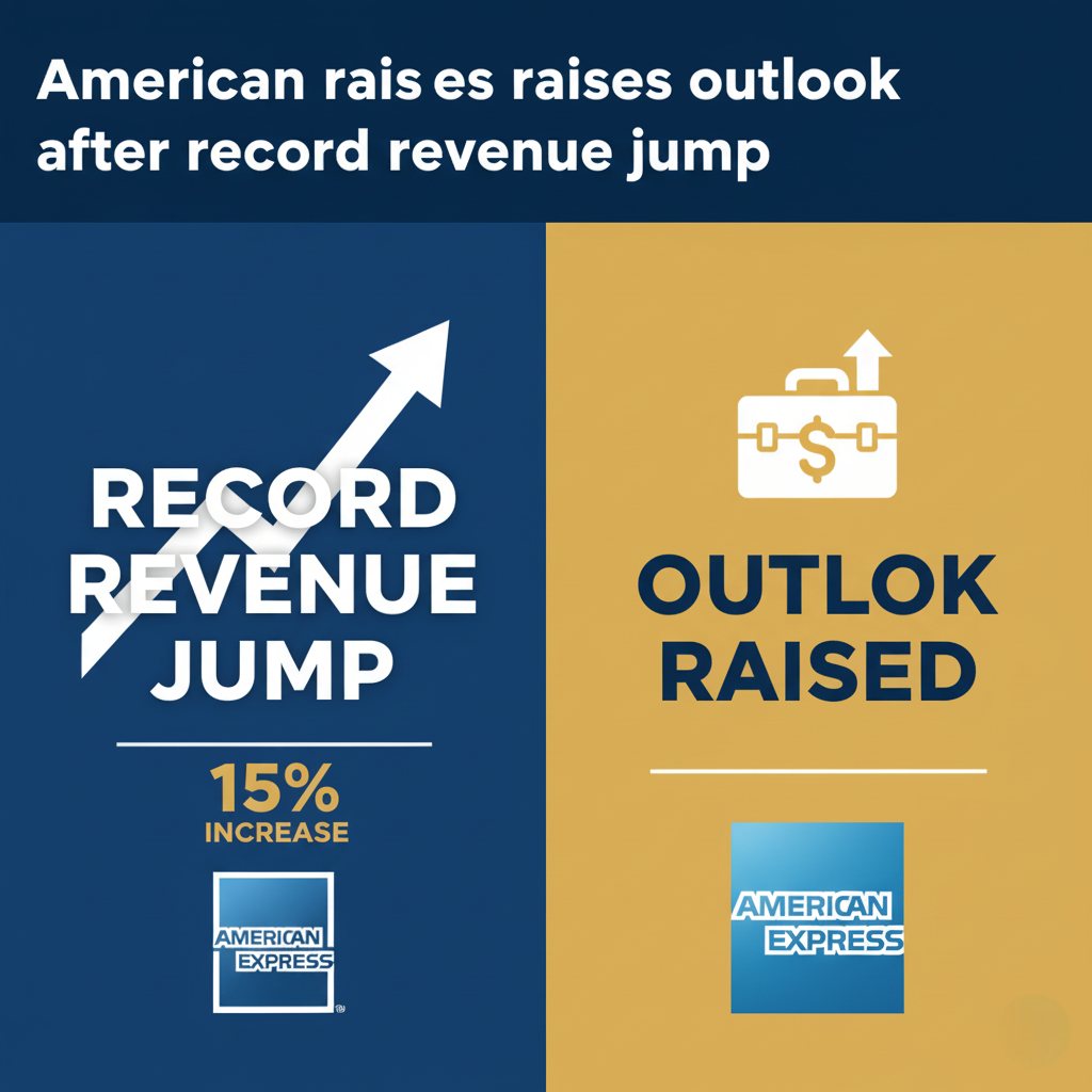 American Express raises outlook after record revenue jump