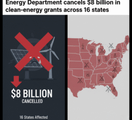 Energy Department cancels $8 billion in clean-energy grants across 16 states
