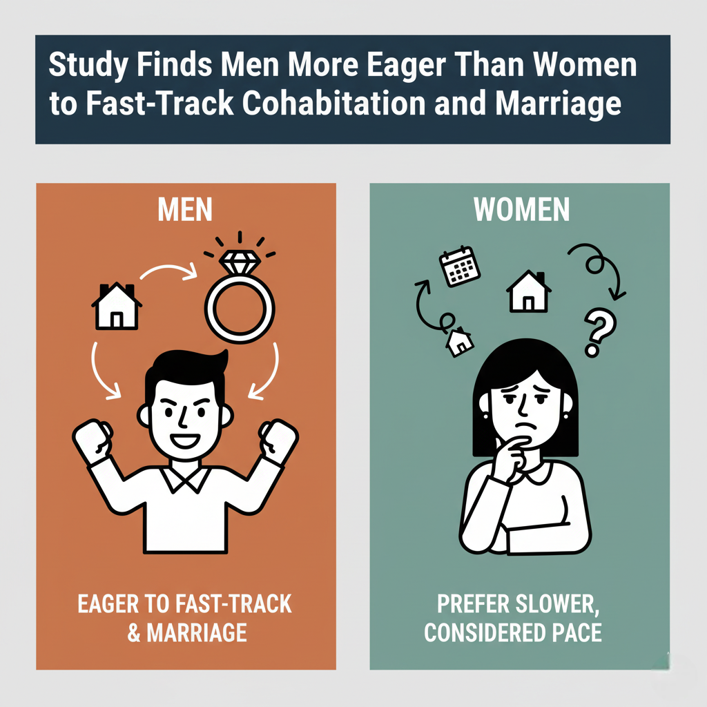 Study Finds Men More Eager Than Women to Fast-Track Cohabitation and Marriage