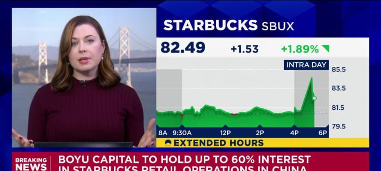 Starbucks Partners with Boyu Capital in $4 Billion Deal to Manage China Stores - Imagem do artigo original
