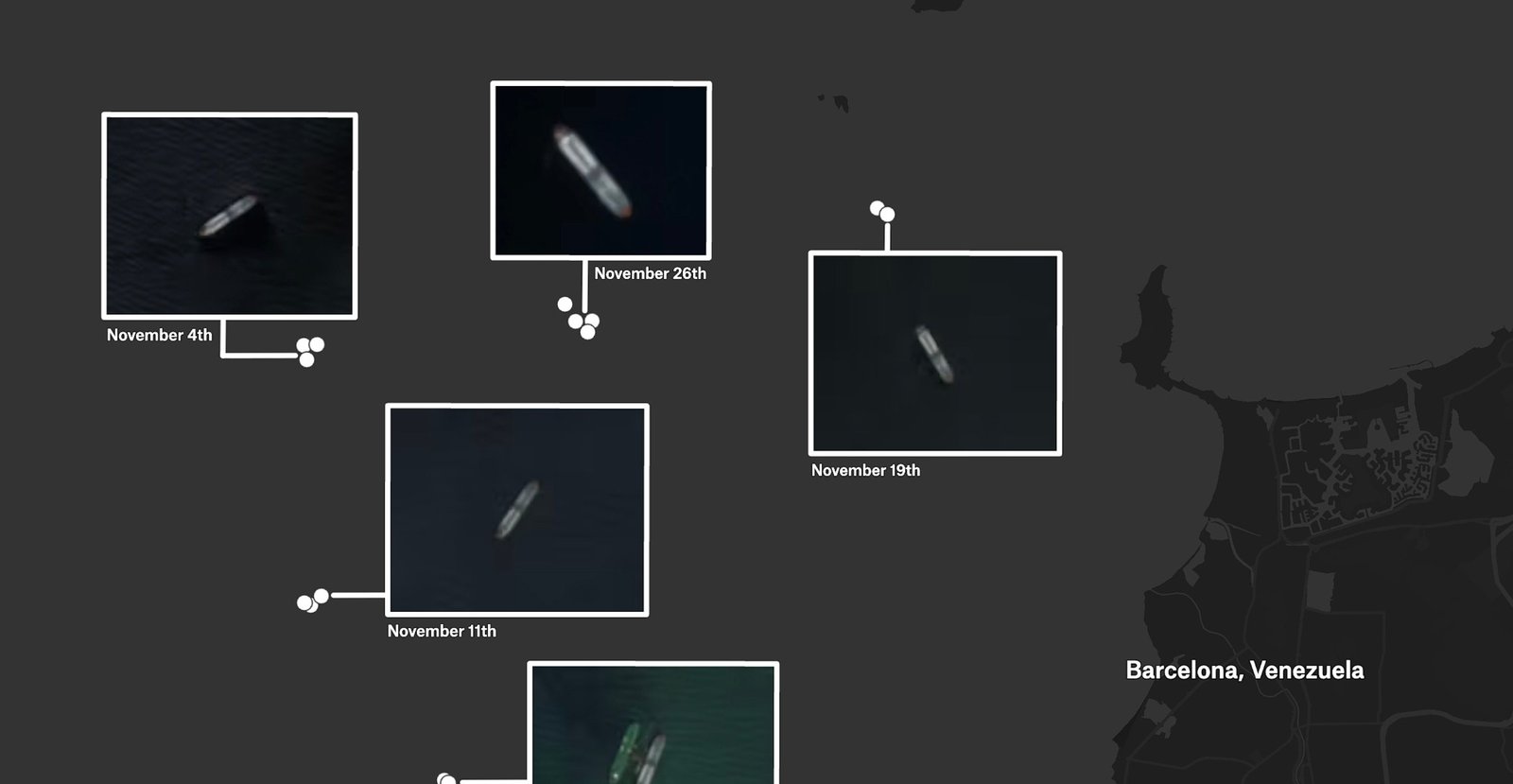 Satellite imagery reveals seized tanker may have faked whereabouts to dodge U.S. sanctions - Imagem do artigo original