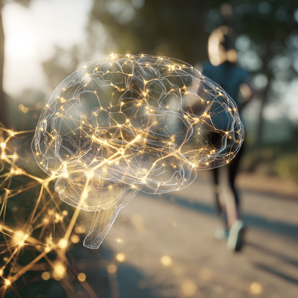 Person exercising to increase BDNF and brain health